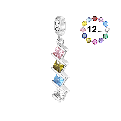Engravable Princess CZ Pendant