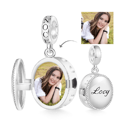 Rose Personalized Photo Pendant