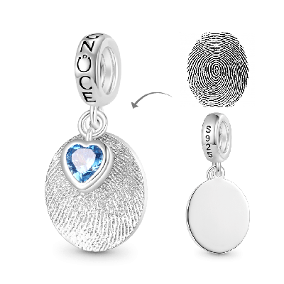 Fingerprint Birthstone Pendant