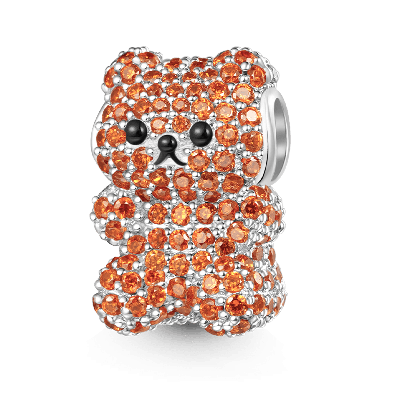 Orange Bear Charm