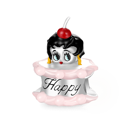 Betty Boop Birthday Cake Charm