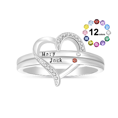 Personalized Heart Ring