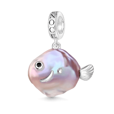 Fish Baroque Pearl Silver Pendant