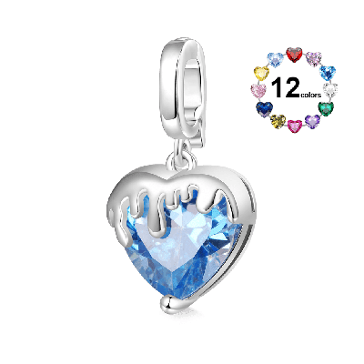 Melting Heart Clasp Clusters Charm