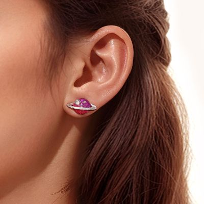 Gradient Planet Stud Earrings