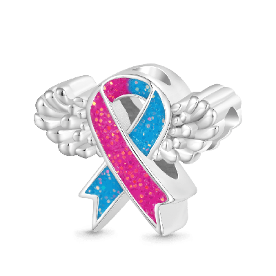 Ribbon Angel Memorial Charm