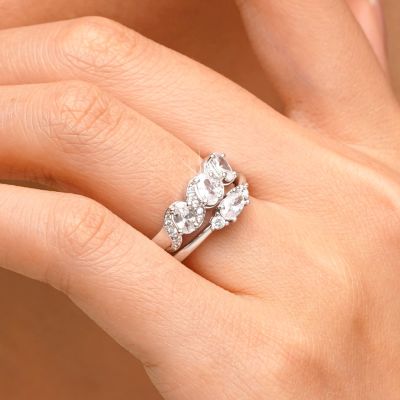 White Diamond Stackable Ring