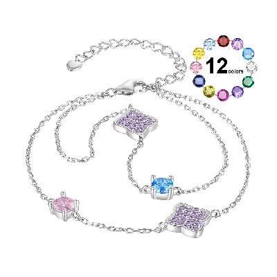 Four-Leaf Clover Adjustable Bracelet