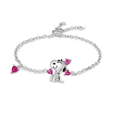 Peanuts Snoopy Love Heart Bracelet