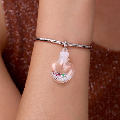 Halloween Quicksand Love Bottle Pendant