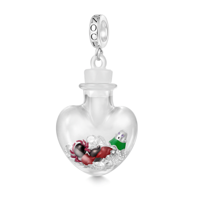 Halloween Quicksand Love Bottle Pendant