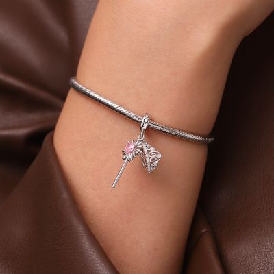 Wicked Glindas Crown & Wand Pendant