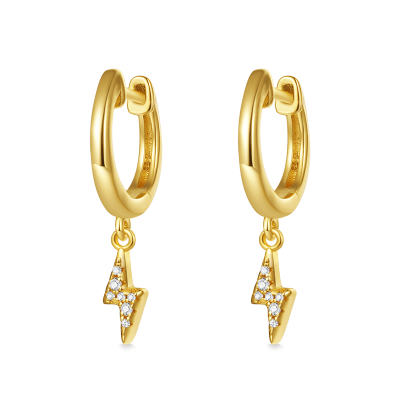Lightning Bolt Dangle Earrings