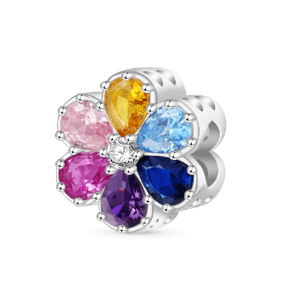 Rainbow Daisy Charm