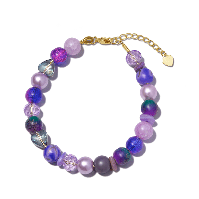 Purple DIY Beaded Bracelet