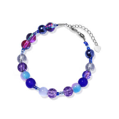 Blue Galaxy Beaded Bracelet