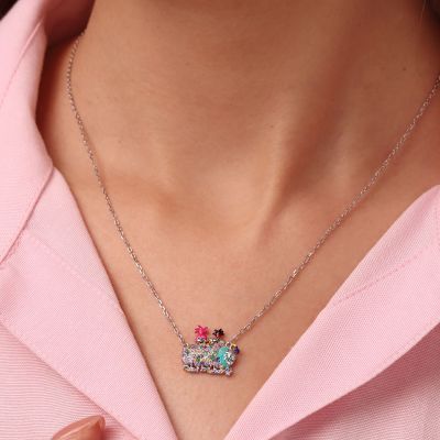 Trolls Queen Poppy & Barb Necklace
