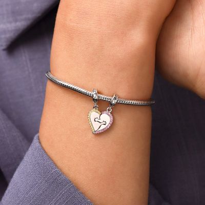 Personalized Hug Stitched Heart Pendant