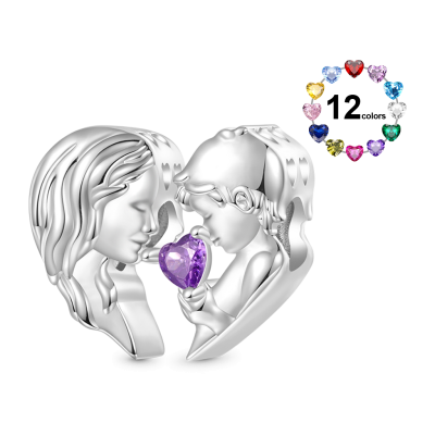 Mother & Son Heart Double Charm