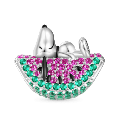 Lying Snoopy Diamond Charm