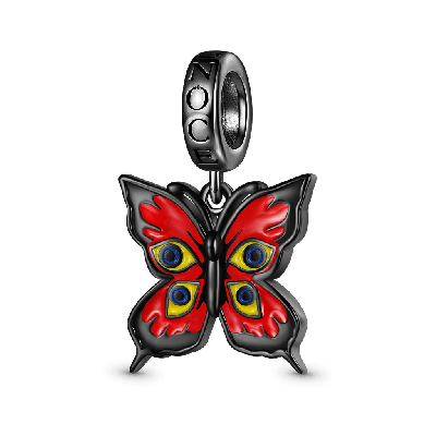 Red Walpurga Butterfly Pendant