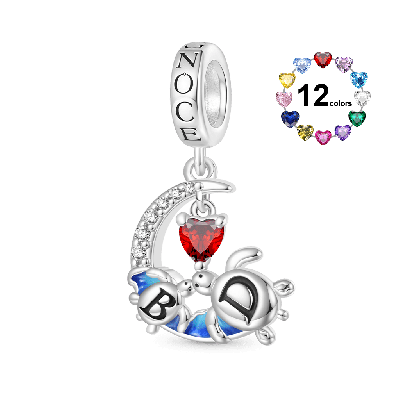 Mother's Day Moon Turtles Pendant