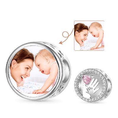 Parent-child Handshake Photo Charm