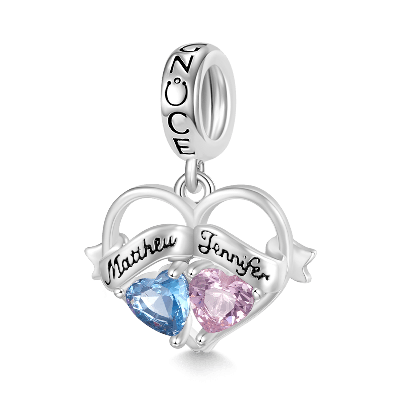 Double Heart Engravable Pendant