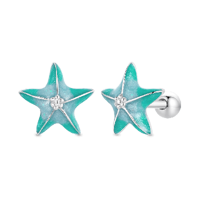 Starfish Threaded Stud Earrings