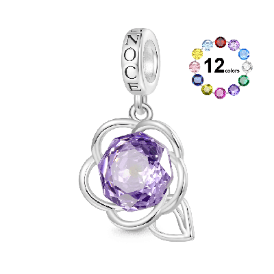 Rose-cut Floral Pendant