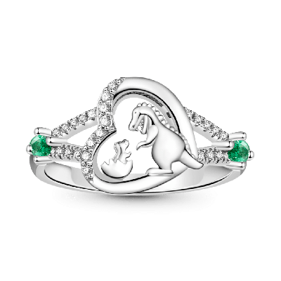Dinosaur Heart Ring