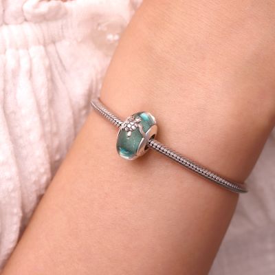 Green Sea Turtle Glass Charm