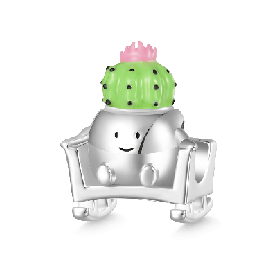 Cactus Pot Rocking Chair Charm