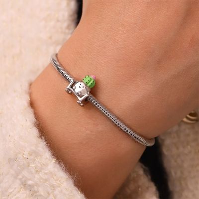 Cactus Pot Rocking Chair Charm