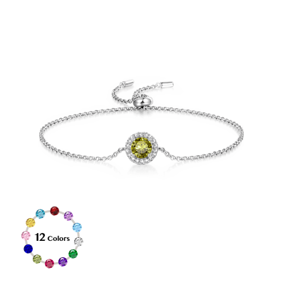 Round Cut Adjustable Chain Bracelet