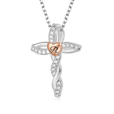 Retro Diamonds Cross Necklace