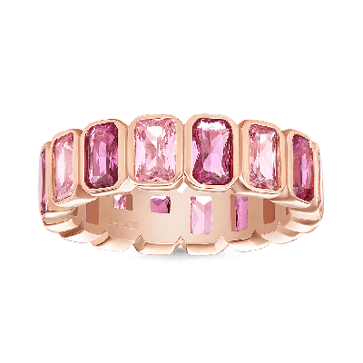 Morganite Baguette Cut Bezel Band