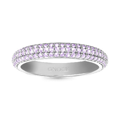 Amethyst Petit Signature Pavé Band