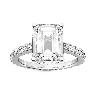 Radiant-cut Side Stone Ring