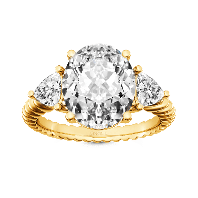 Oval Three-stone Engagement Ring