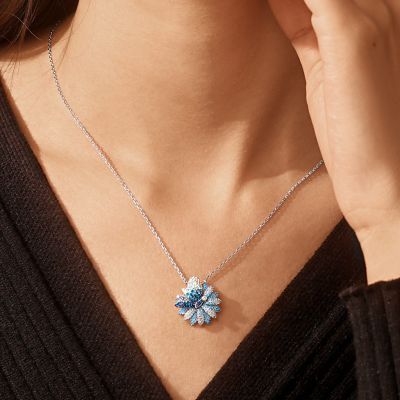 Butterfly Daisy Pendant Necklace