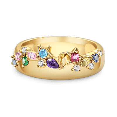 Fancy Color Mixed Shape Ring
