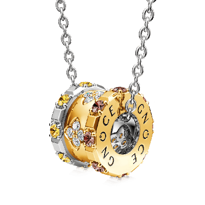 Lucky Four-leaf Clover Drum Necklace