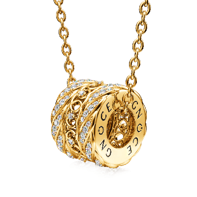 Interlocking Love Drum Necklace