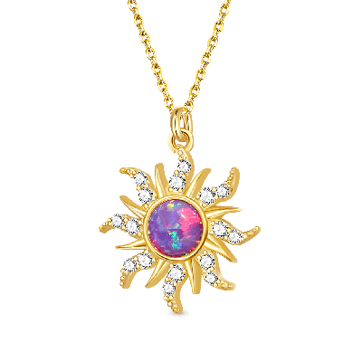 Dopamine Golden Sun Opal Necklace