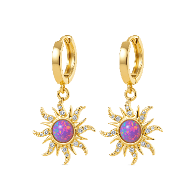 Dopamine Golden Sun Opal Earrings