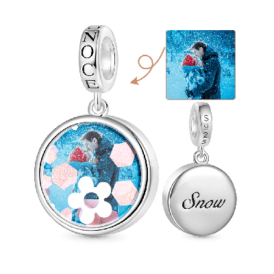 Winter Snowflake Photo Pendant