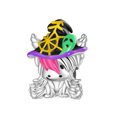 Highland Cow Halloween Charm