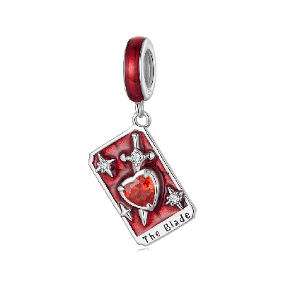 Tarot Red Swords Pendant