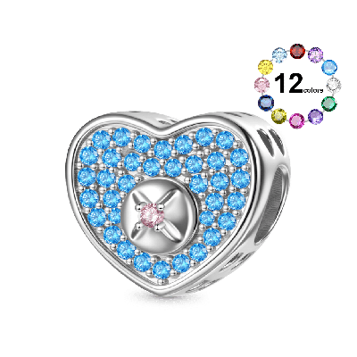 Screw Heart-Shaped Charm